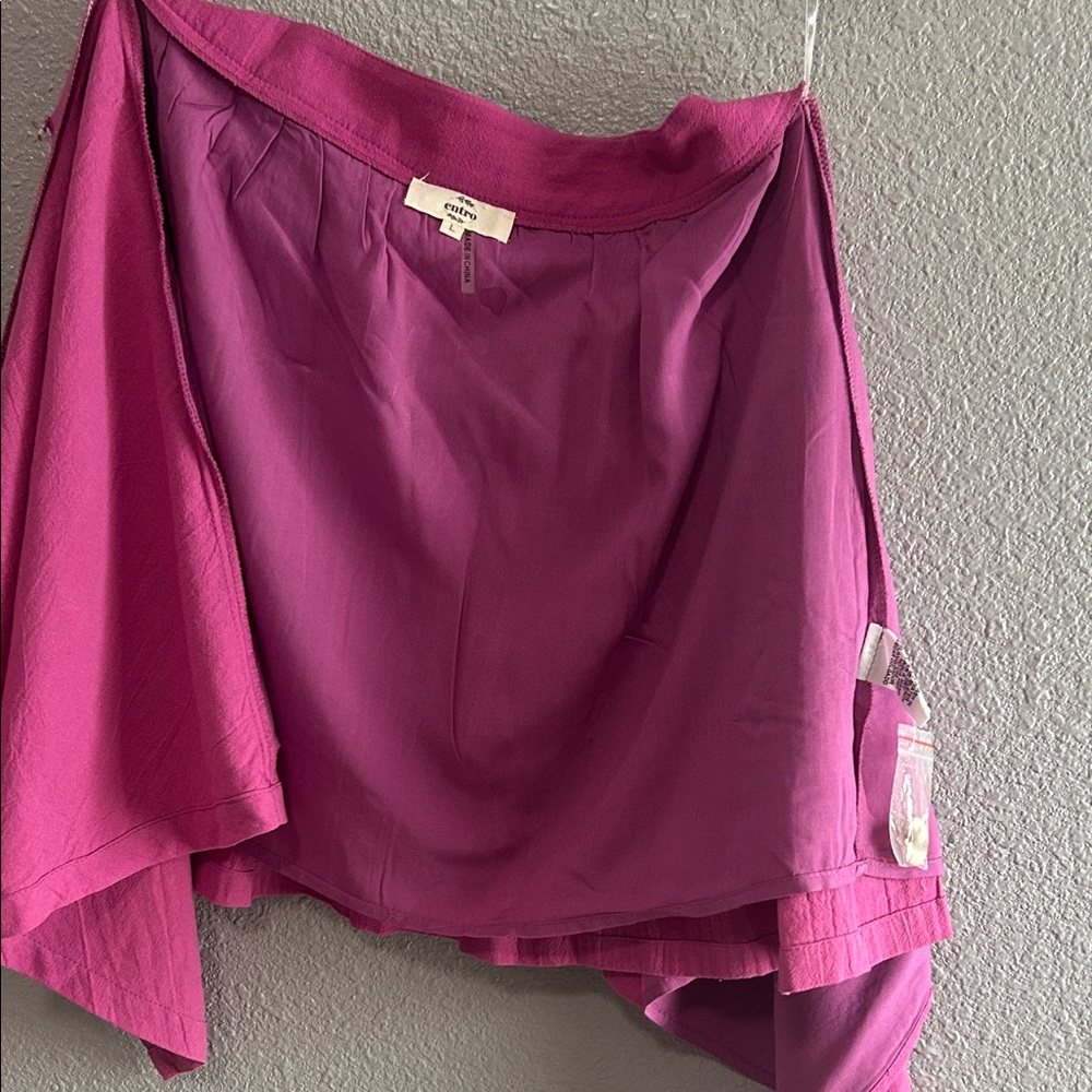 Entro Fuchsia Asymmetrical Wrap Skirt - Picture 4 of 6